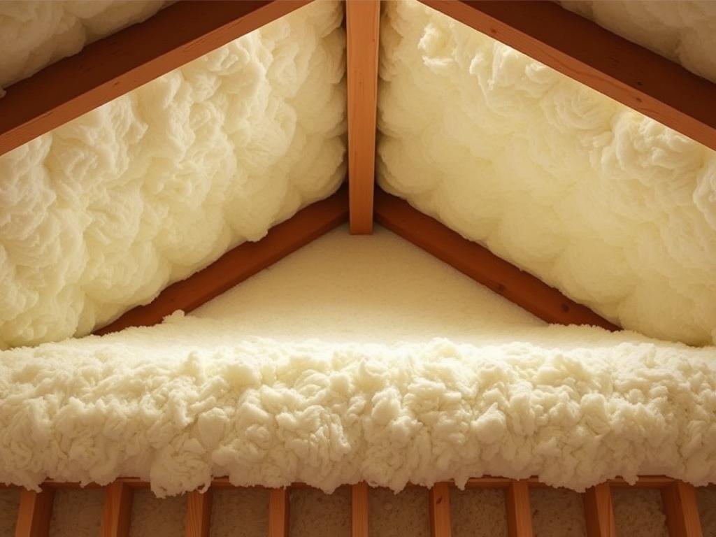 ecowool insulation for the roofфото