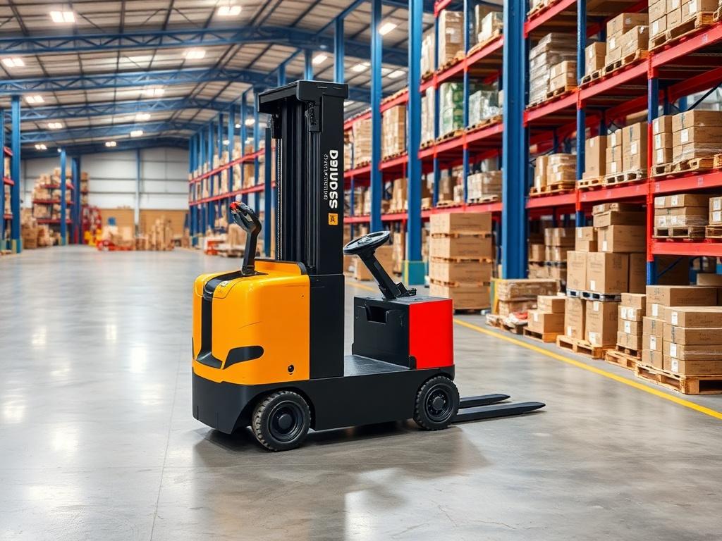 Mini reach truck for warehouse use Mini reach truck for warehouse useфото