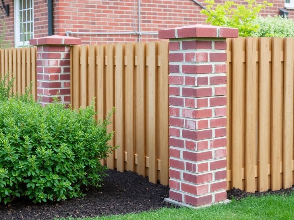 Кирпичные столбы для забора: надёжная опора и аккуратный внешний вид на многие годы
