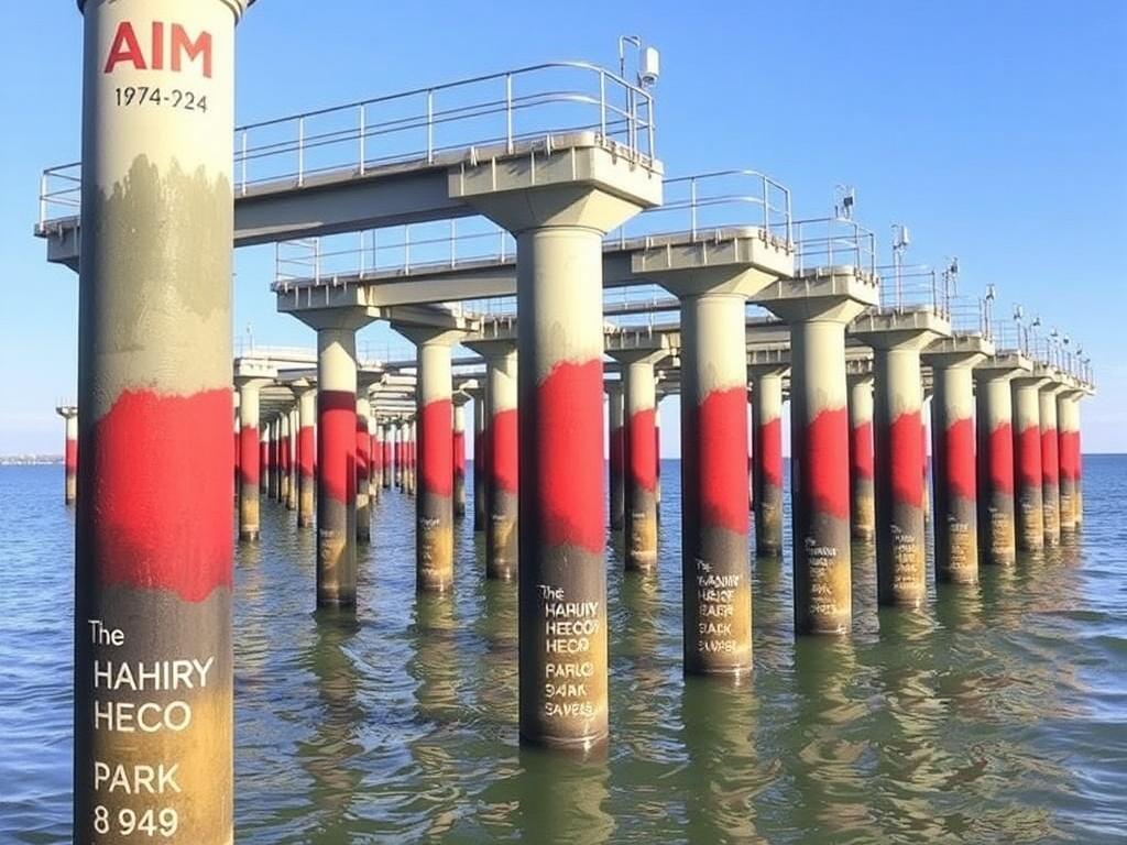 Service columns for piers Service columns for piersфото